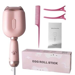 Pink Egg Roll Stick Hair Curler